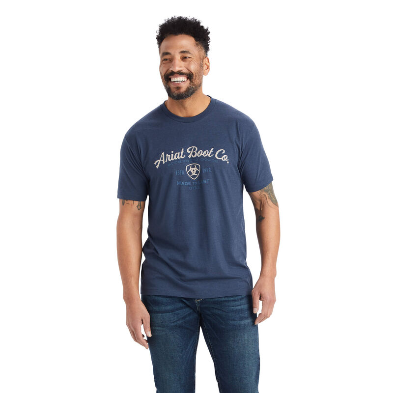 Ariat T-Shirts Herren - Type Crest Navy ( MJCNY-3094 )